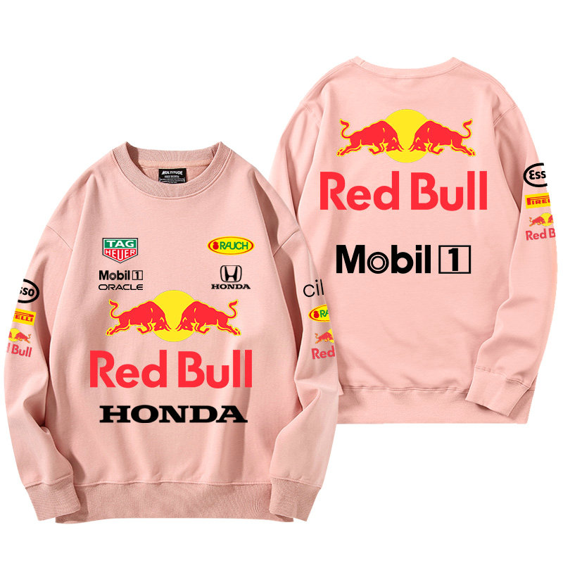 Sweatshirt Red Bull Honda Mobil 1 Coton Homme Col Rond